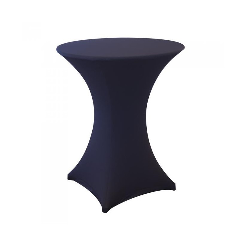 TABLE MANGE DEBOUT RONDE HOUSSÉE NOIRE