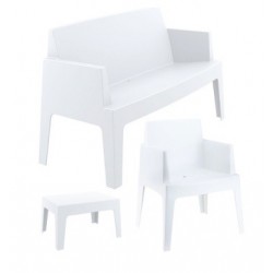 WHITE LOUNGE GARDEN SET