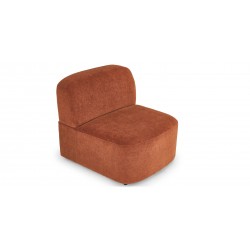 FAUTEUIL ALBA VELOURS MARRON