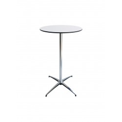 TABLE MANGE DEBOUT MODULO BLANC PIED EN CROIX