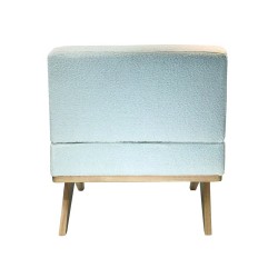 FAUTEUIL MARCEAU BOUCLÉ BLANC