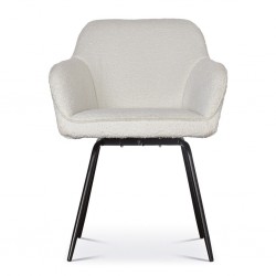 FAUTEUIL MARIUS BOUCLÉ BLANC