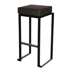 TABOURET HAUT KUBO NOIR ASSISE NOIRE