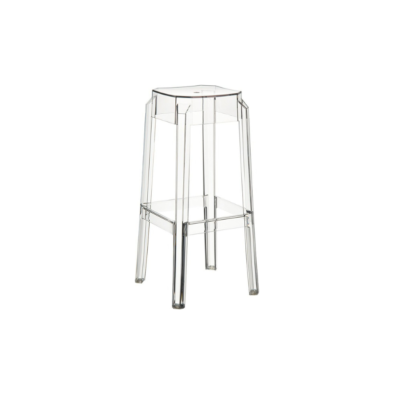 TABOURET HAUT DESIGN TRANSPARENT