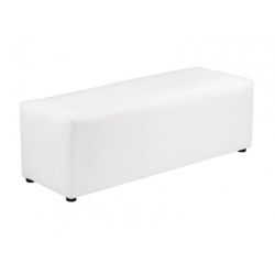 BANQUETTE LOUNGE SIMILI CUIR BLANCHE