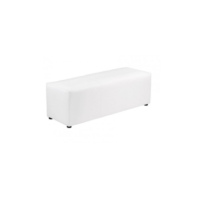 BANQUETTE LOUNGE SIMILI CUIR BLANCHE