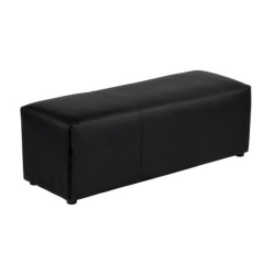 BANQUETTE LOUNGE SIMILI CUIR NOIRE