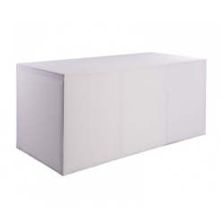 TABLE BUFFET RECTANGULAIRE BOX 200 CM HOUSSÉE BLANCHE