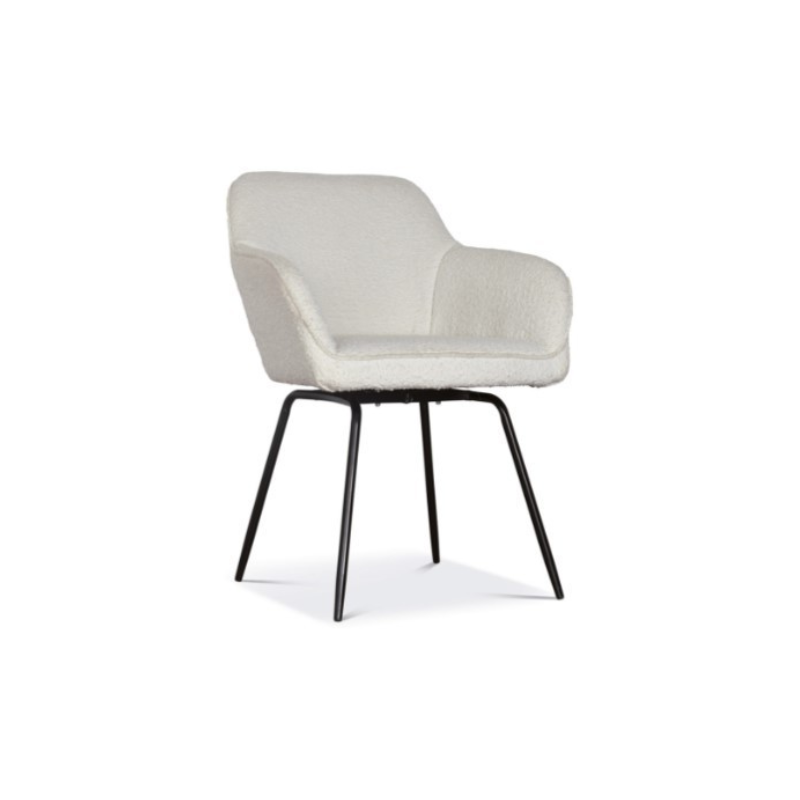 FAUTEUIL MARIUS BOUCLÉ BLANC
