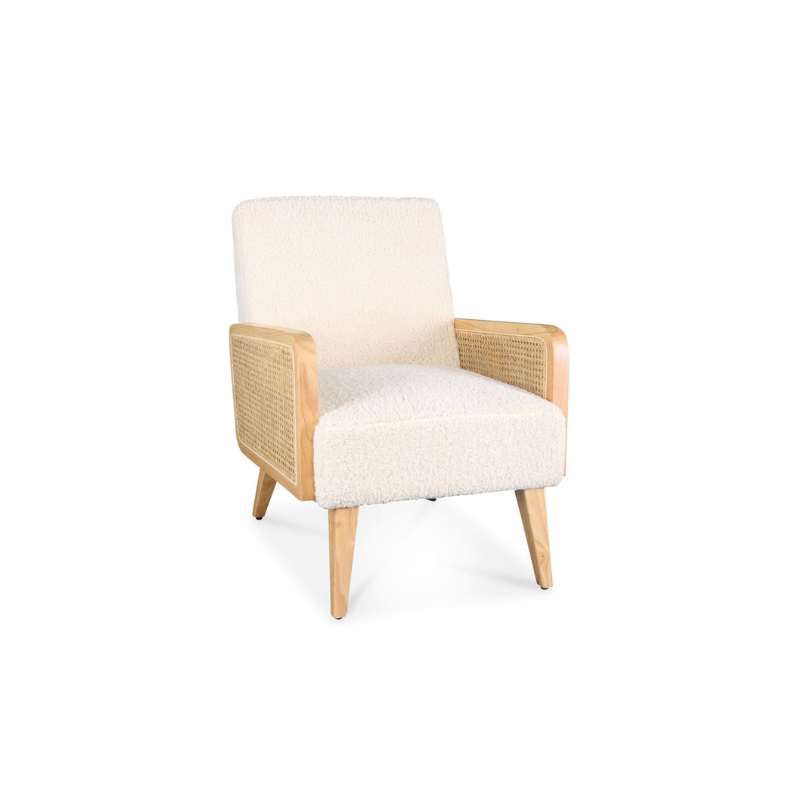 FAUTEUIL CANNAGE DOUDOU BLANC