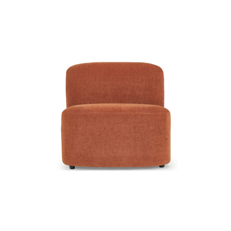 FAUTEUIL ALBA VELOURS MARRON