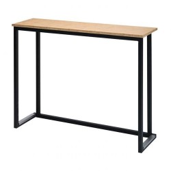 CONSOLE HAUTE RECTANGULAIRE KUBO NOIR PLATEAU BOIS