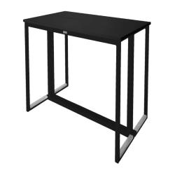 TABLE HAUTE RECTANGULAIRE KUBO NOIR PLATEAU NOIR