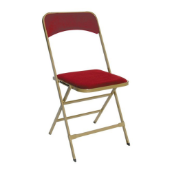 CHAISE PLIANTE APOLLINE BRONZE ASSISE ROUGE