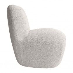 FAUTEUIL OSCAR BOUCLETTE BLANC