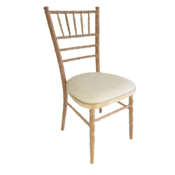BAMBOO CHIAVARI CHAIR WITH WHITE CUSHION