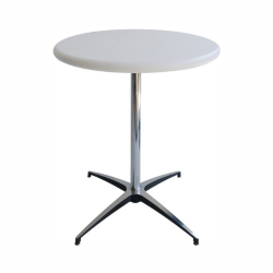 TABLE GUERIDON MODULO BLANC PIED EN CROIX