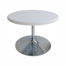 TABLE BASSE RONDE MODULO PLATEAU BLANC