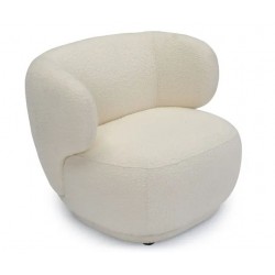 FAUTEUIL GIULIA BOUCLETTE BLANC
