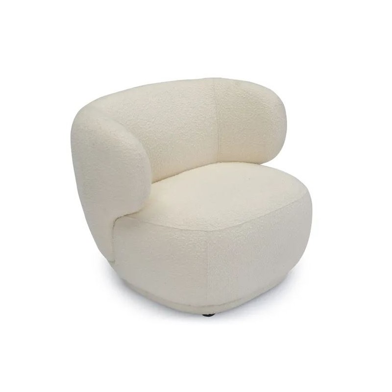 FAUTEUIL GIULIA BOUCLETTE BLANC