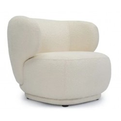 FAUTEUIL GIULIA BOUCLETTE BLANC