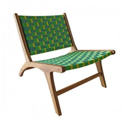 FAUTEUIL EXTÉRIEUR TRESSÉ VERT