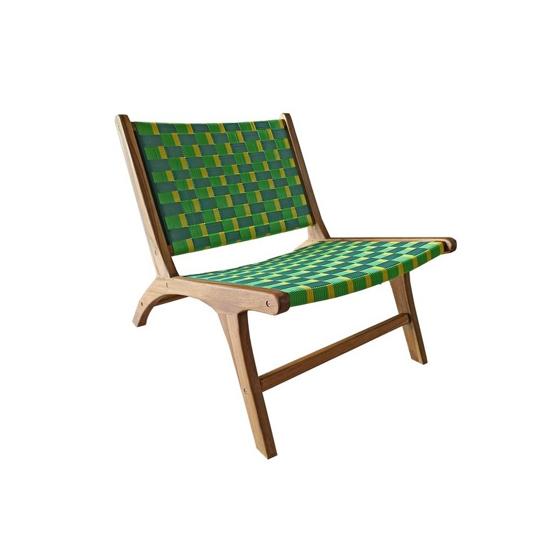 FAUTEUIL EXTÉRIEUR TRESSÉ VERT