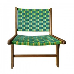 FAUTEUIL EXTÉRIEUR TRESSÉ VERT
