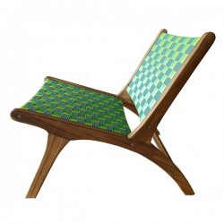 FAUTEUIL EXTÉRIEUR TRESSÉ VERT