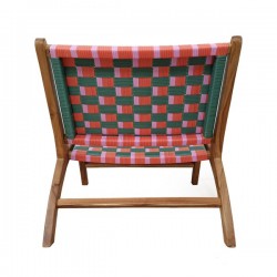 FAUTEUIL EXTÉRIEUR TRESSÉ ROUGE