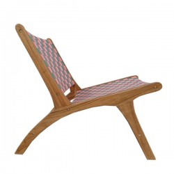 FAUTEUIL EXTÉRIEUR TRESSÉ ROUGE