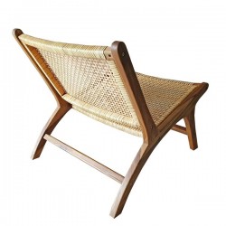 FAUTEUIL EXTÉRIEUR TRESSÉ BEIGE