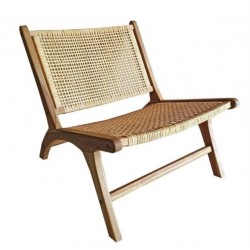 FAUTEUIL EXTÉRIEUR TRESSÉ BEIGE