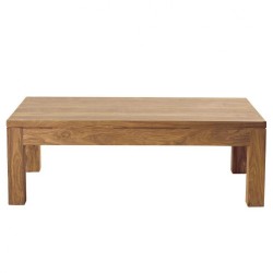 RECTANGULAR SOLID OAK COFFEE TABLE
